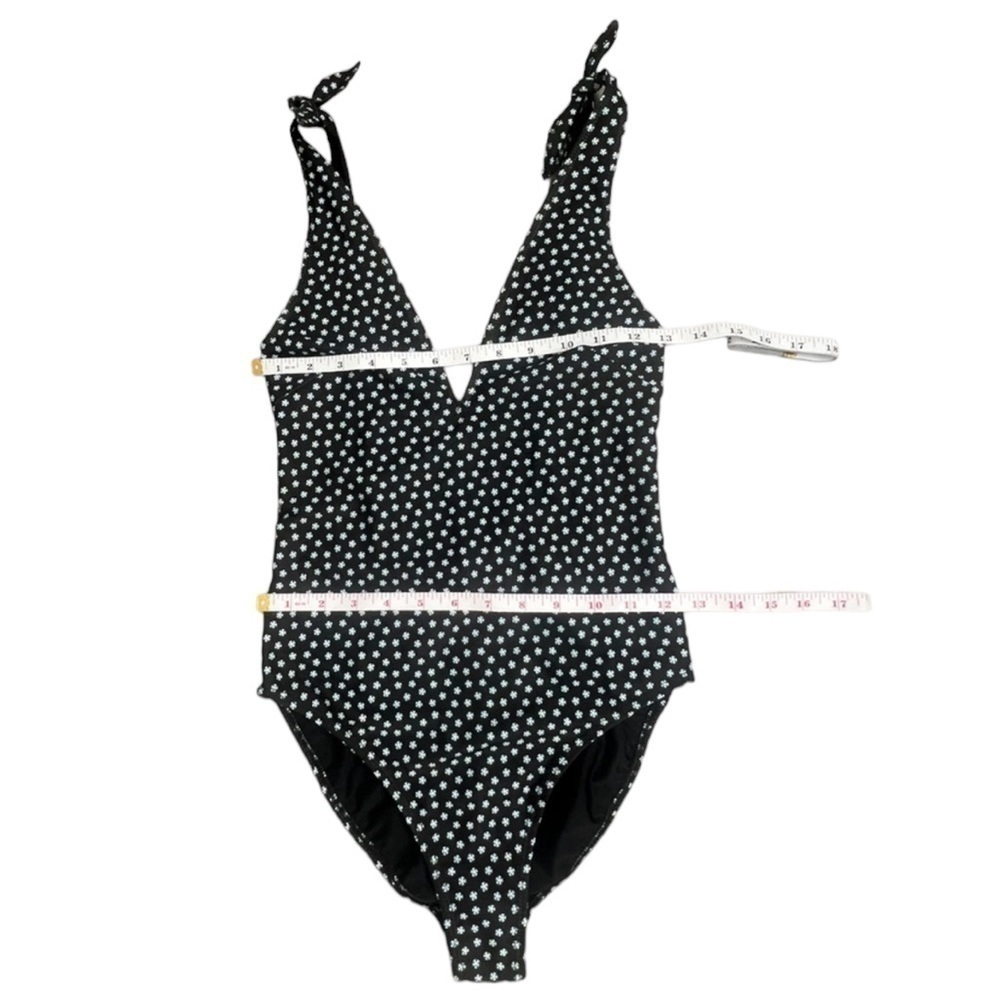 NWT Daughters of Summer Black Floral Print Adjustable Tie One Piece - Size XS - Picture 4 of 7